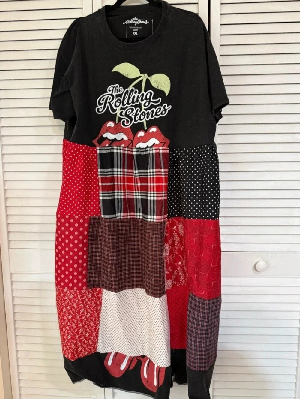 The Rolling Stones Classic Rock Boho Patchwork Dress Size 2X